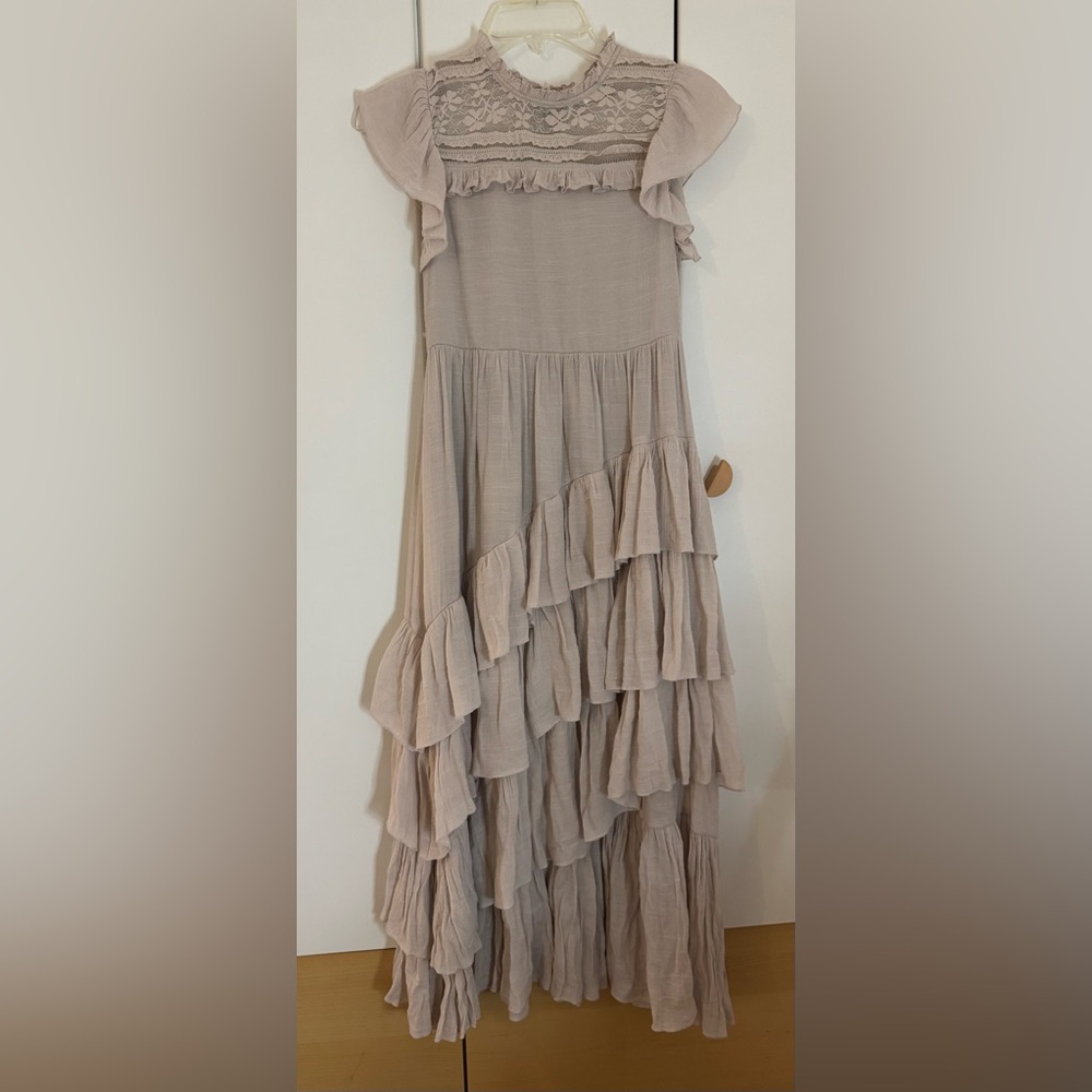 Joyfolie Mia Joy Lace Dress in Blush Cream